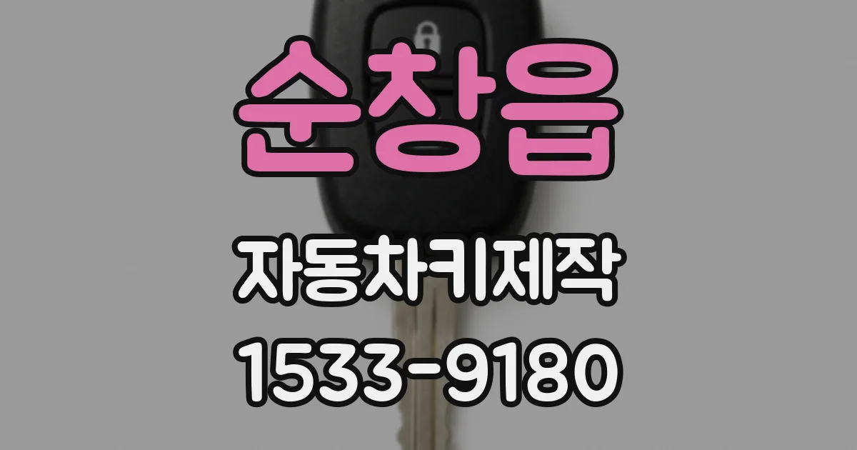 순창읍 자동차키제작