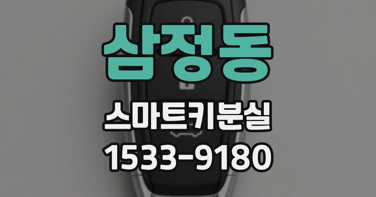 삼정동 스마트키분실
