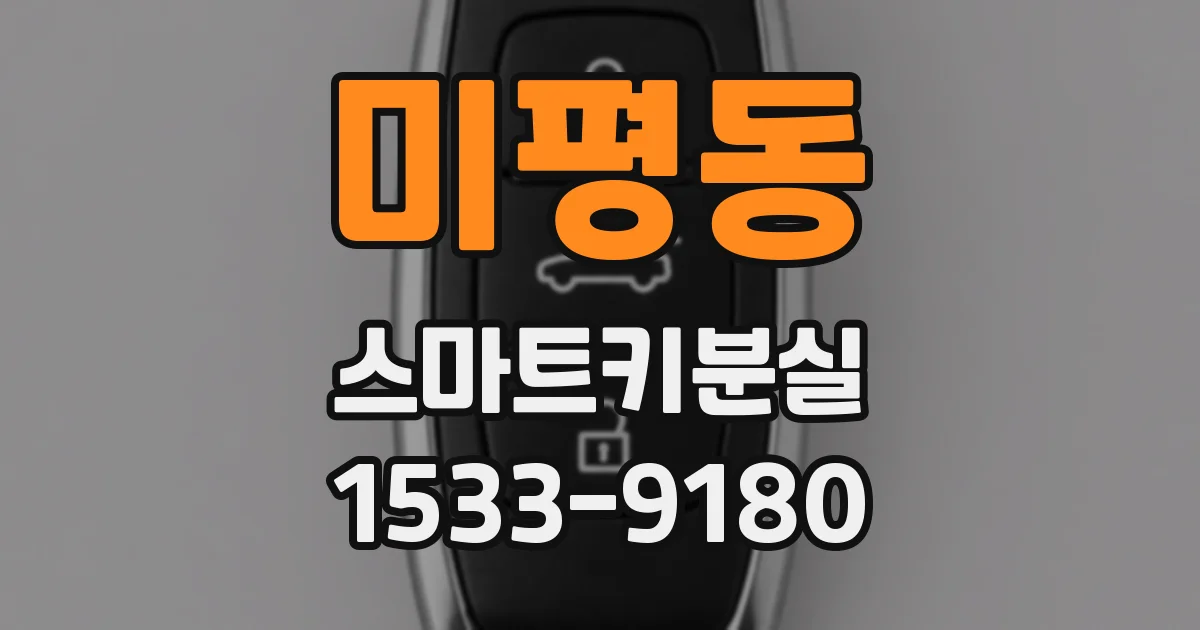 미평동 스마트키분실