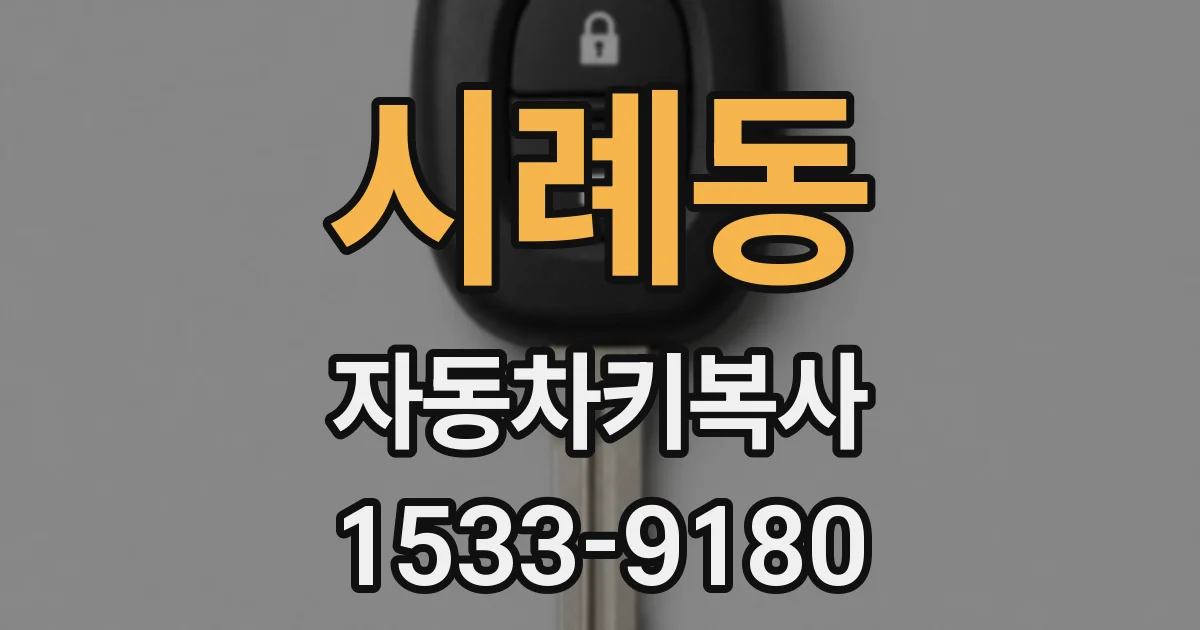 시례동 자동차키복사
