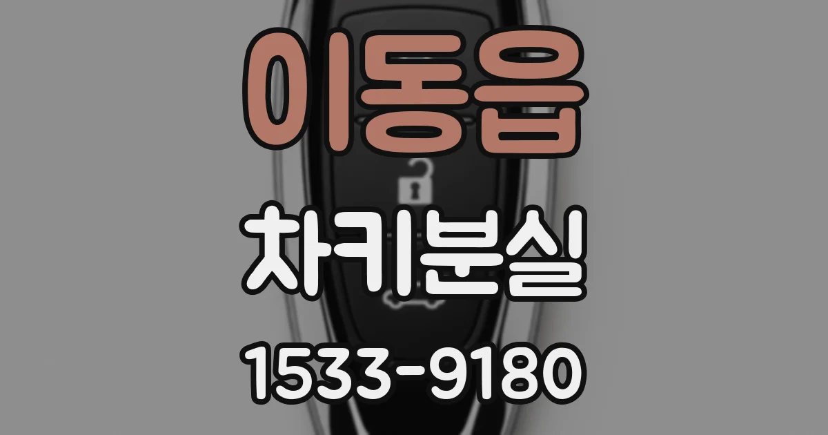 이동읍 차키분실
