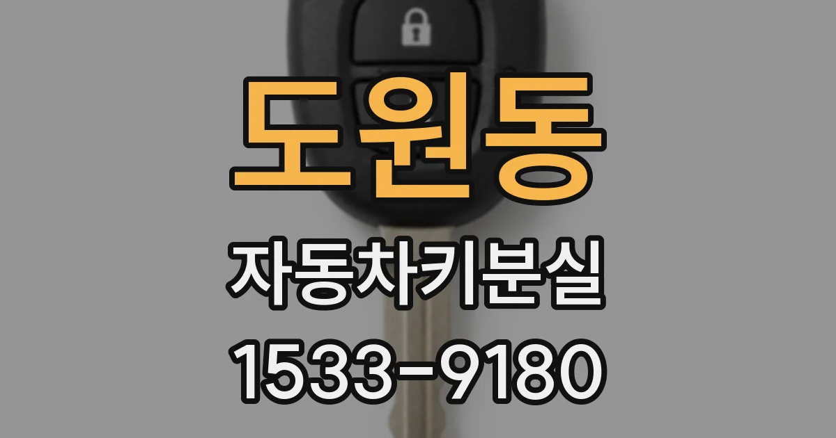 도원동 자동차키분실