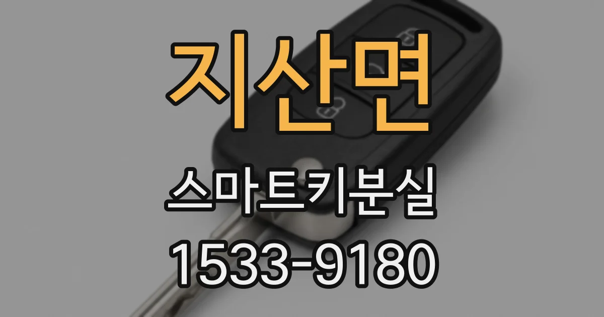 지산면 스마트키분실