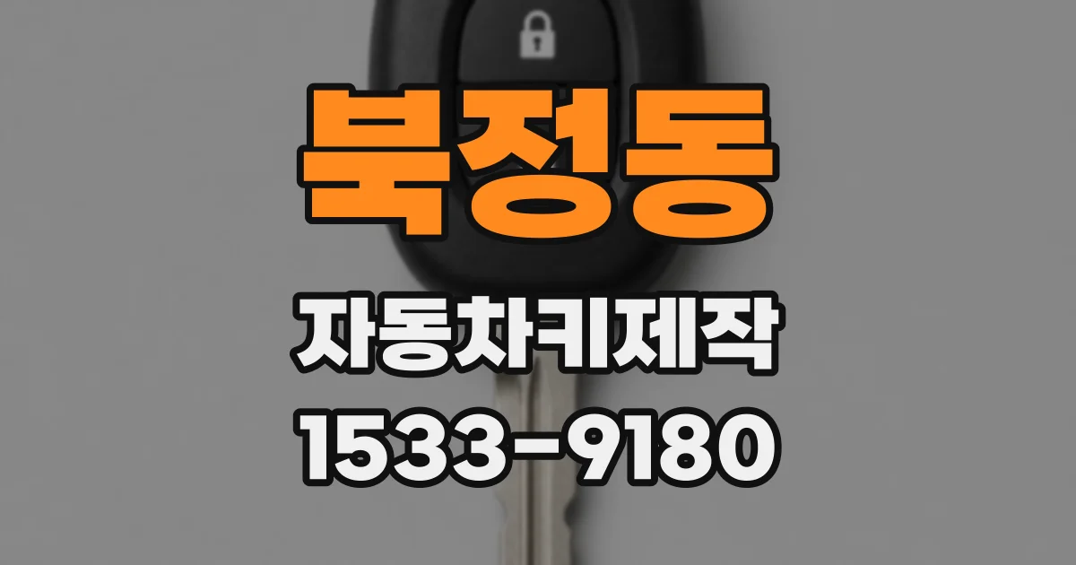 북정동 자동차키제작