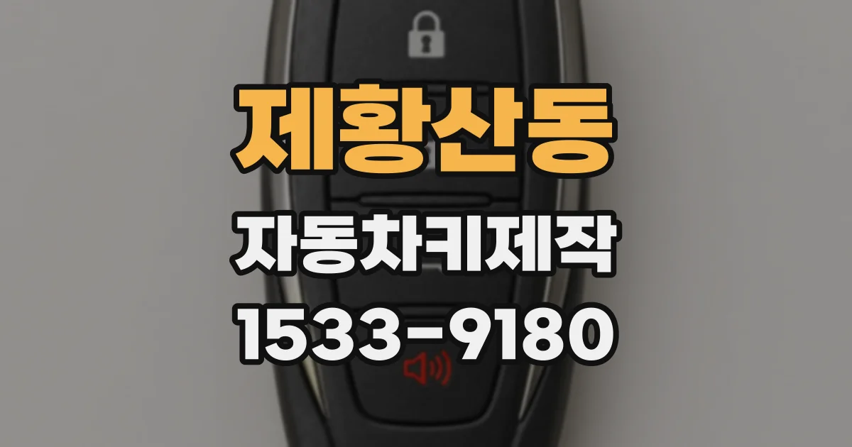 제황산동 자동차키제작