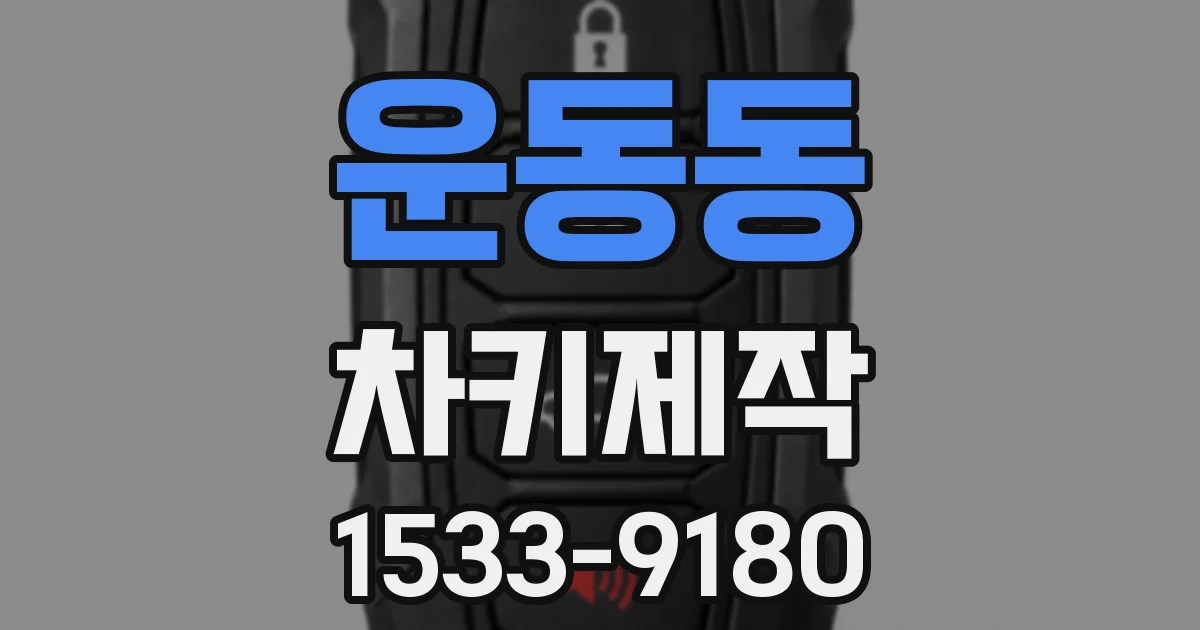 운동동 차키제작