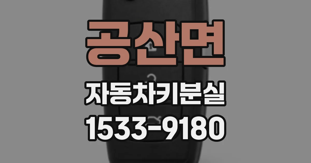 공산면 자동차키분실