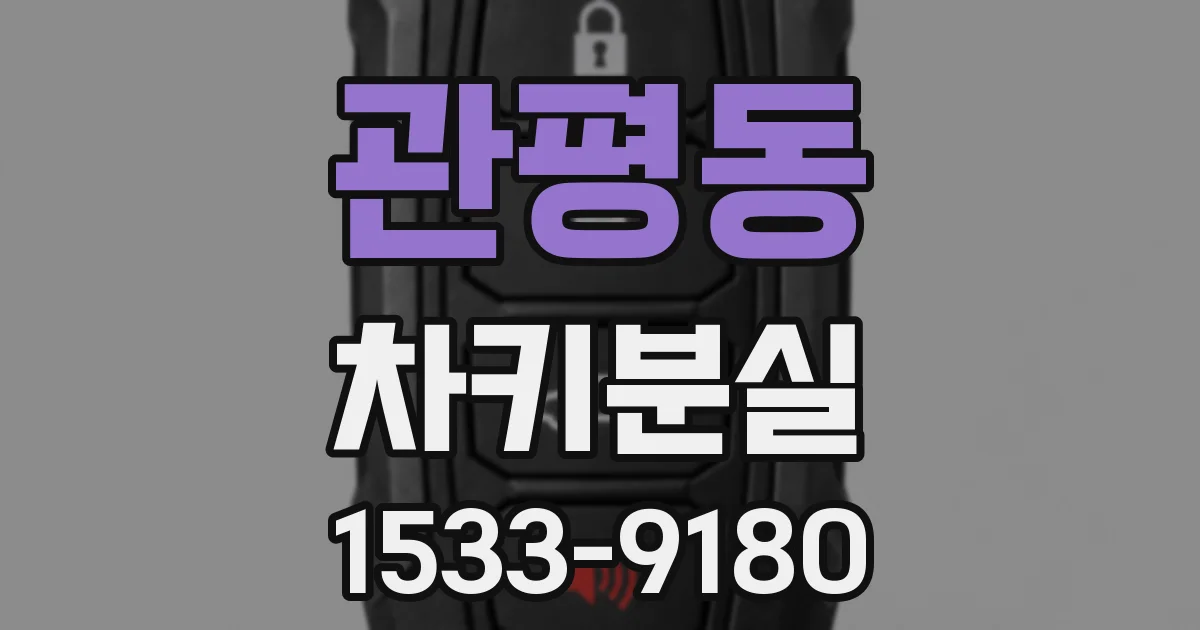 관평동 차키분실