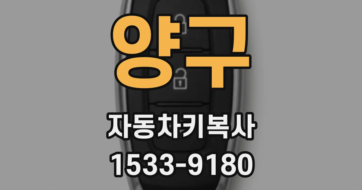 양구 자동차키복사