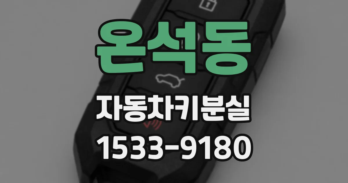 온석동 자동차키분실