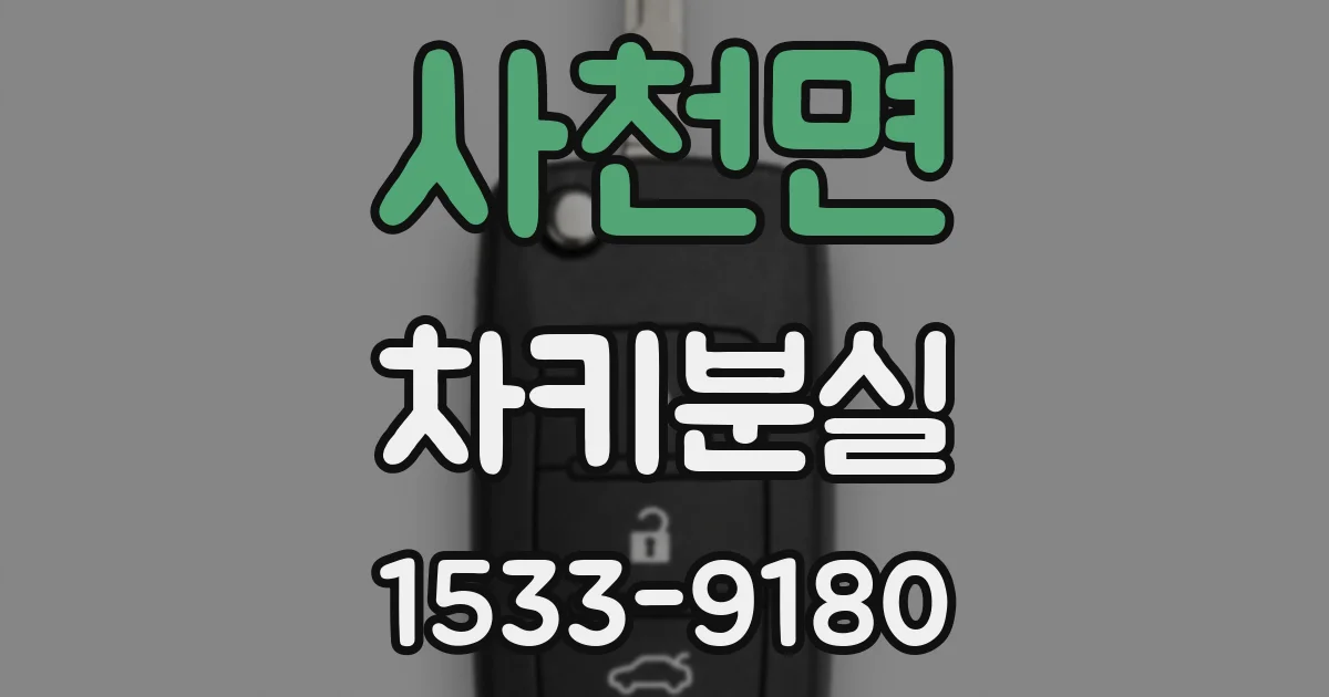 사천면 차키분실