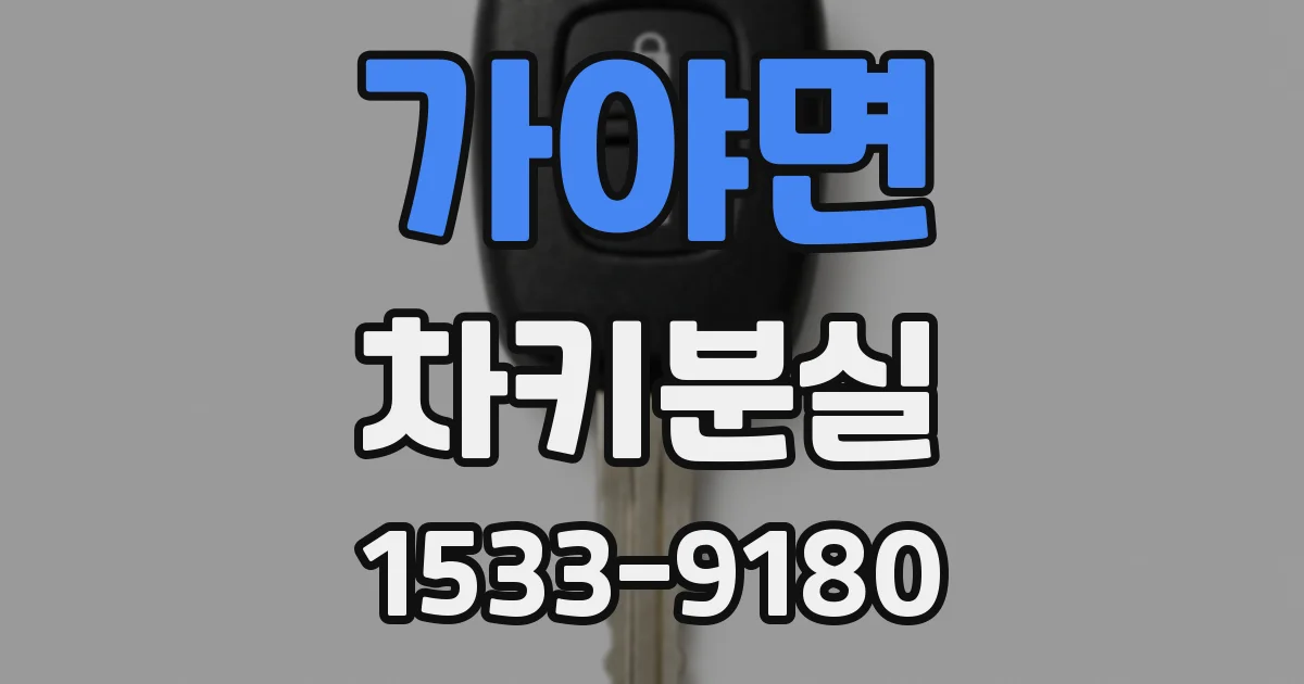 가야면 차키분실