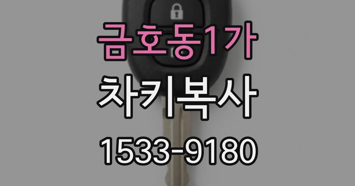 금호동1가 차키복사