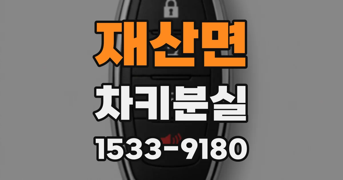 재산면 차키분실