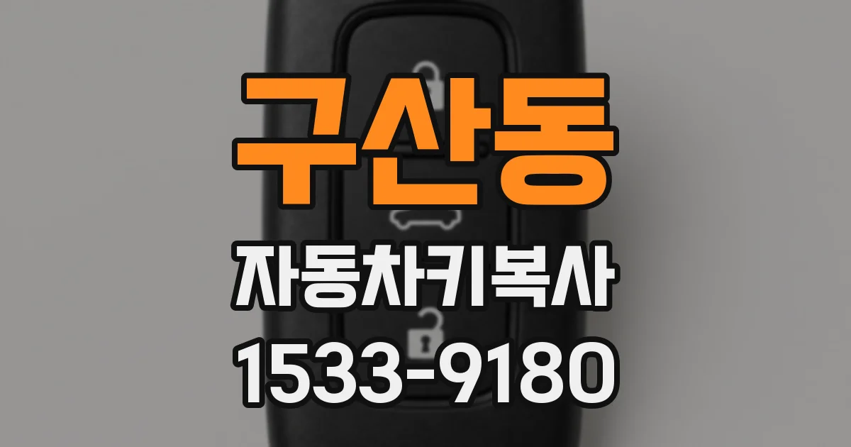 구산동 자동차키복사