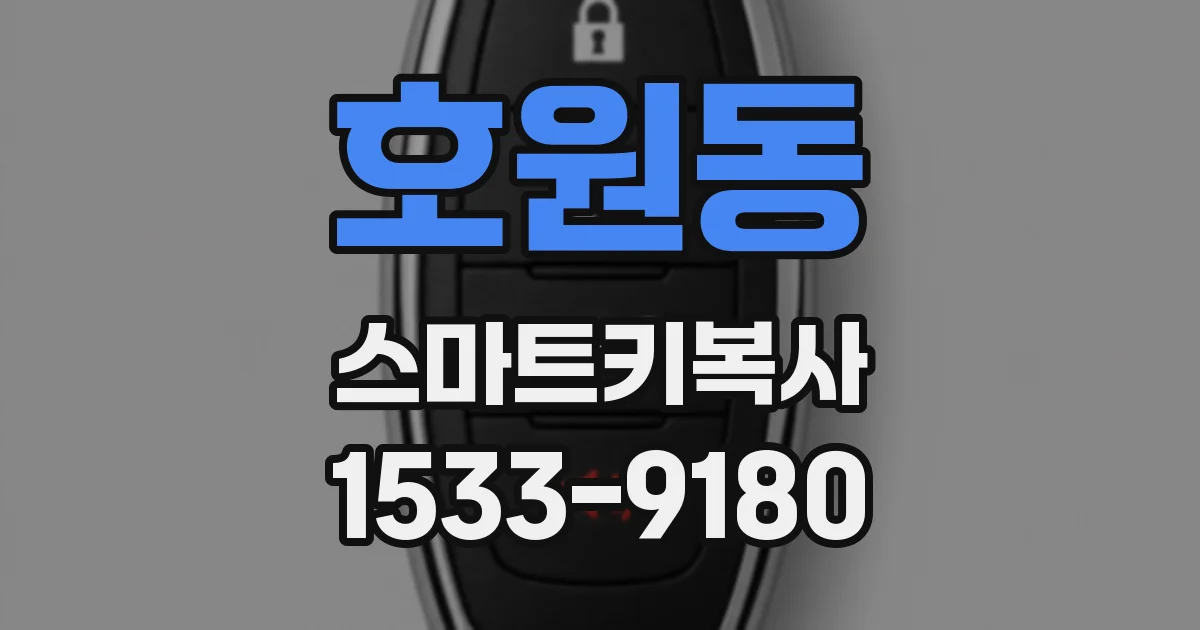 호원동 스마트키복사