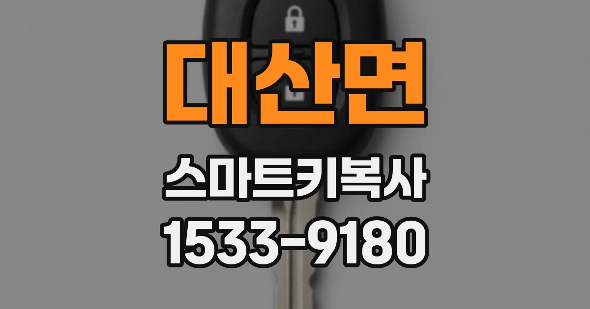 대산면 스마트키복사