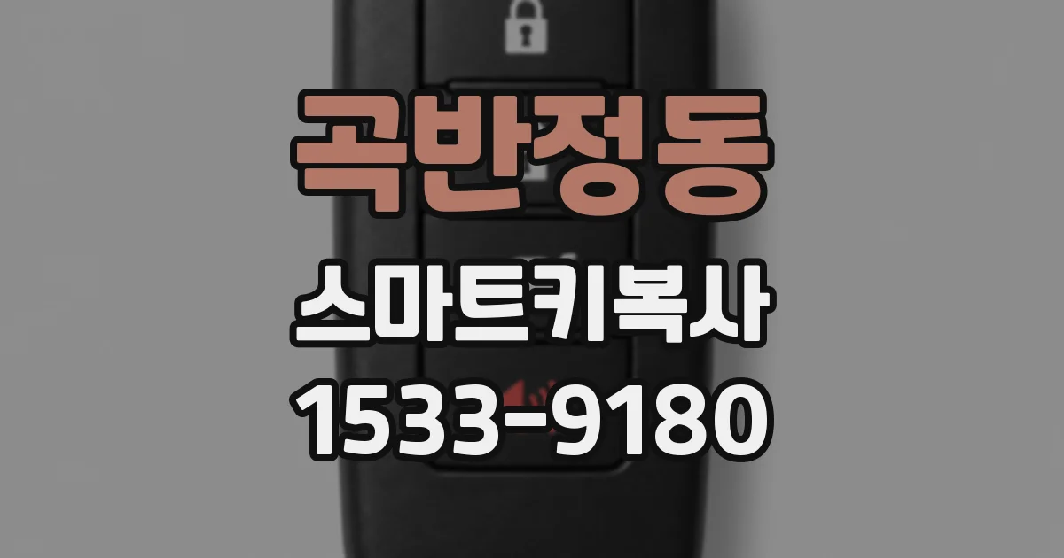 곡반정동 스마트키복사