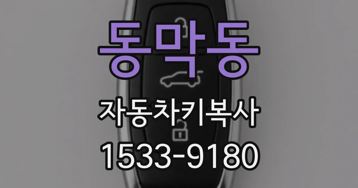 동막동 자동차키복사