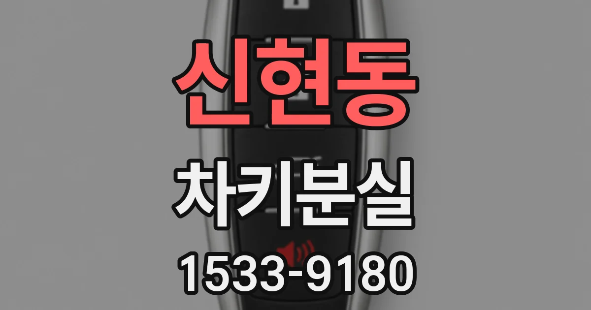 신현동 차키분실