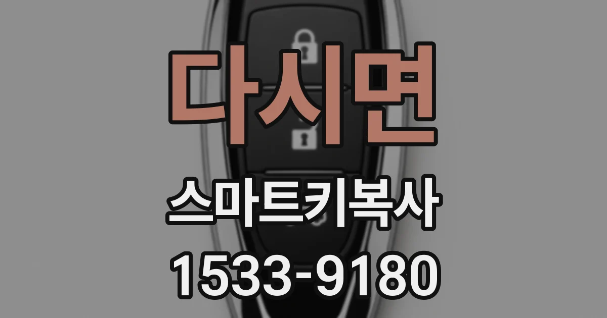 다시면 스마트키복사