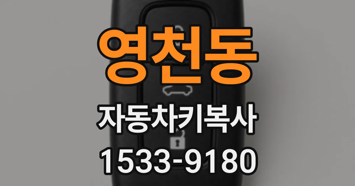 영천동 자동차키복사