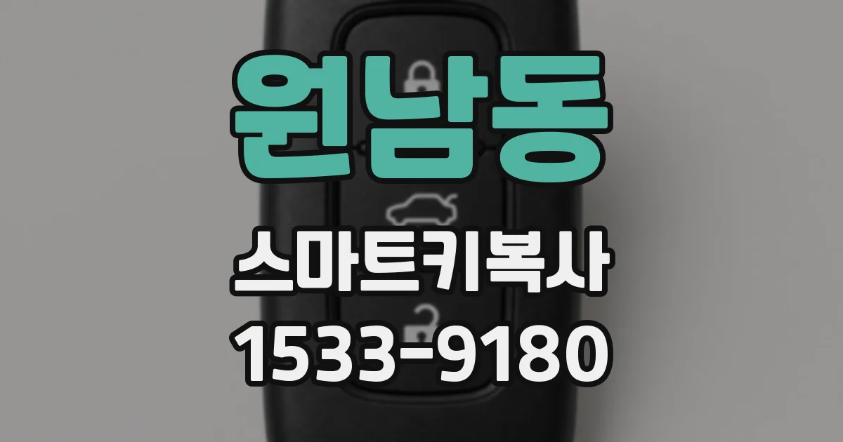 원남동 스마트키복사