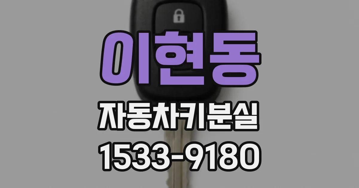 이현동 자동차키분실