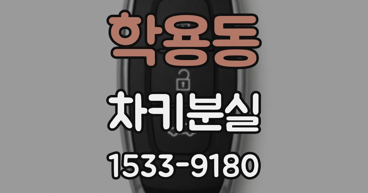 학용동 차키분실
