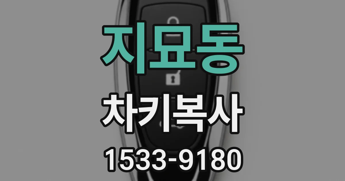 지묘동 차키복사