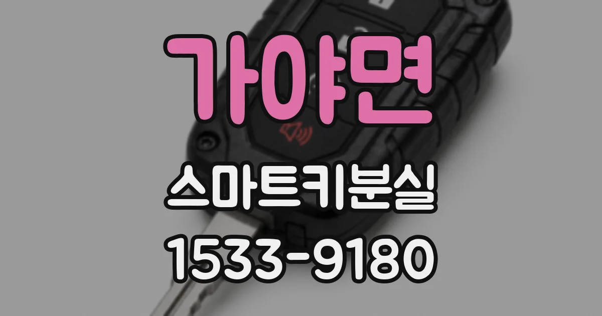 가야면 스마트키분실