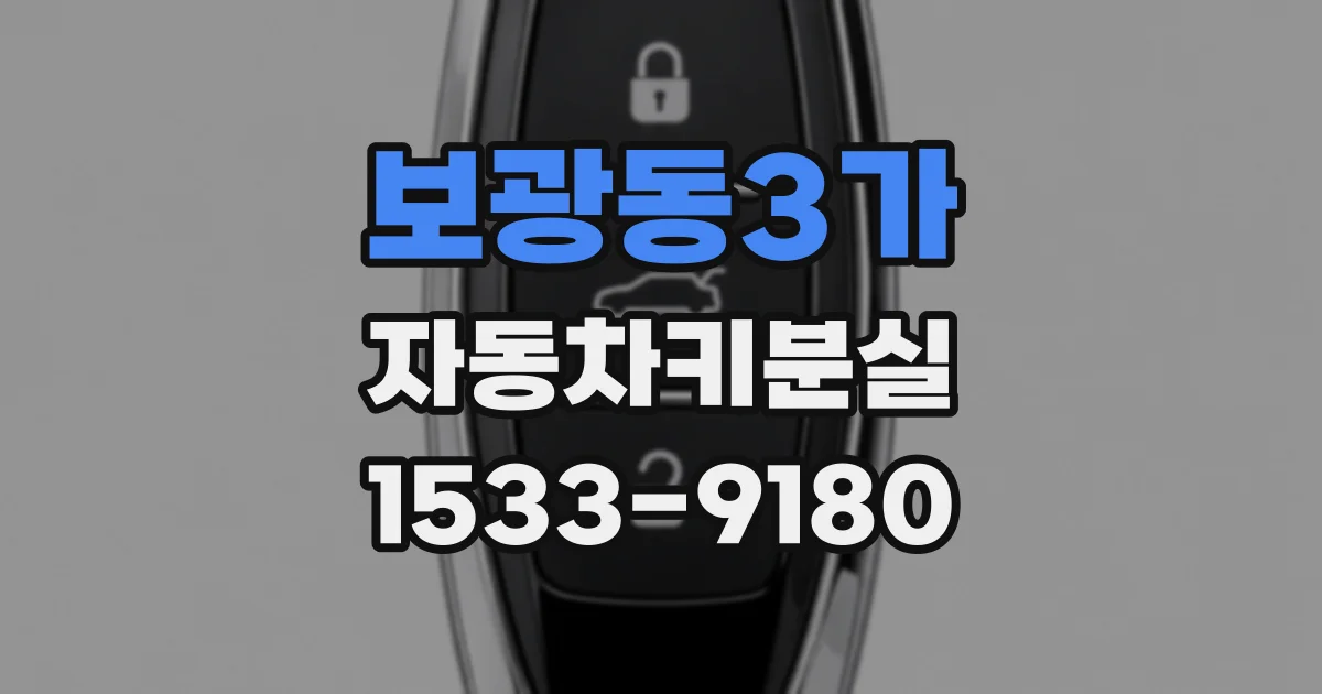 보광동3가 자동차키분실