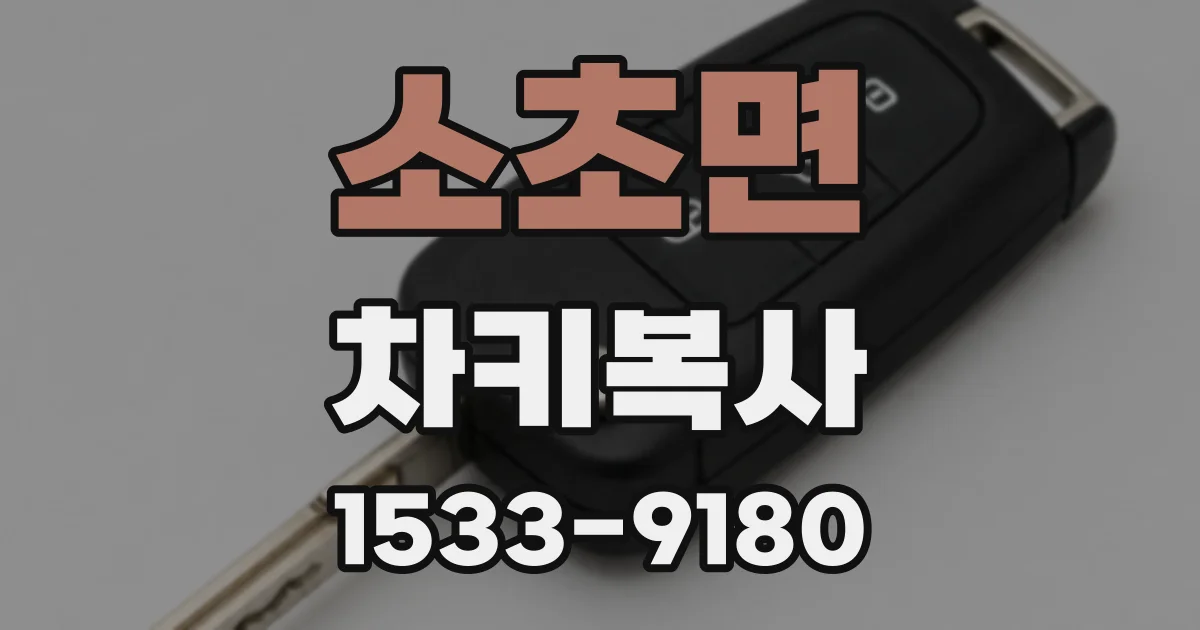 소초면 차키복사