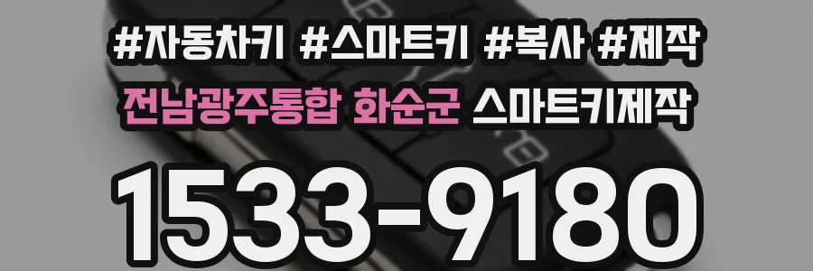 전남광주통합 화순군 스마트키제작