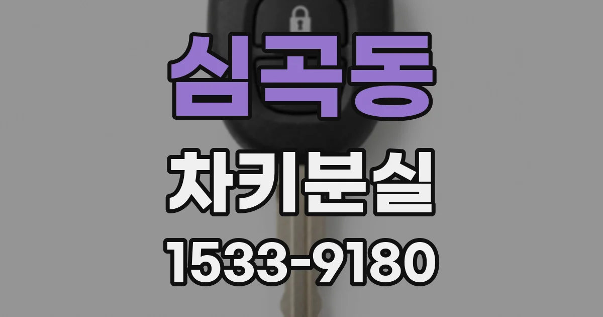 심곡동 차키분실