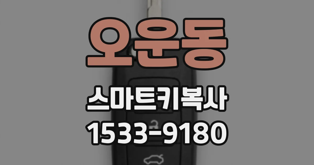 오운동 스마트키복사