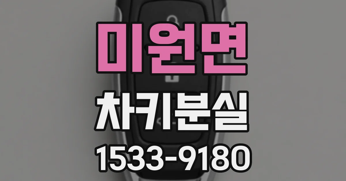 미원면 차키분실
