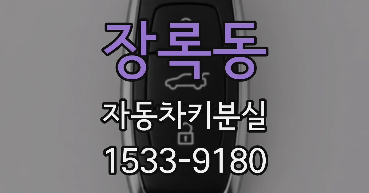 장록동 자동차키분실