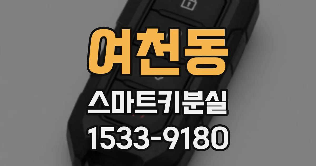 여천동 스마트키분실