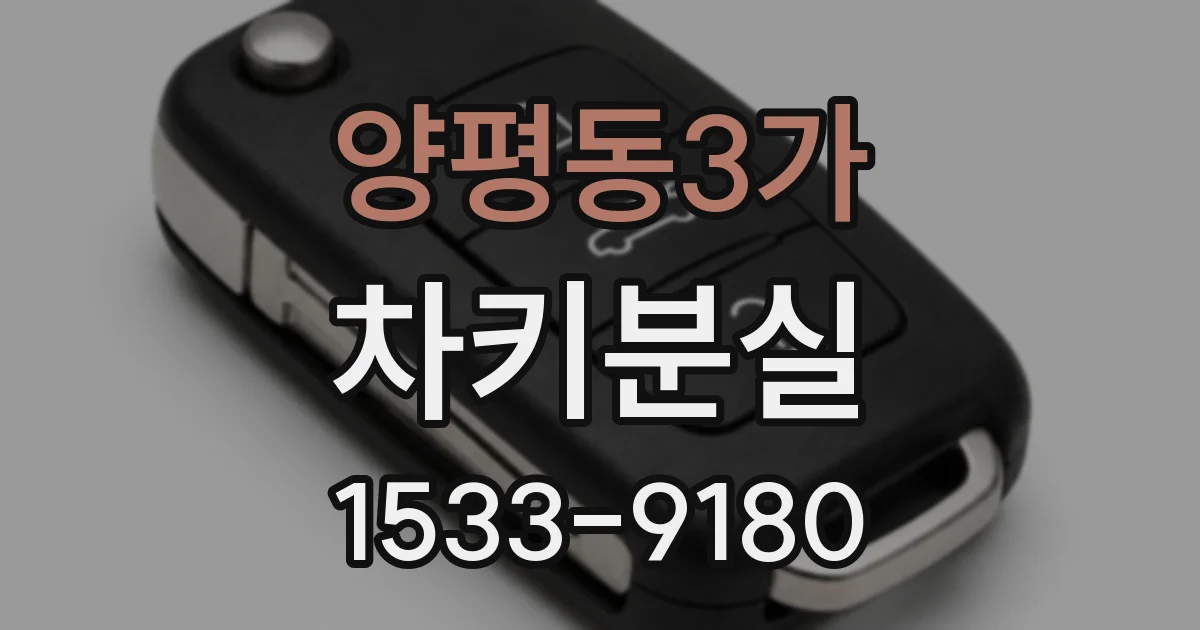 양평동3가 차키분실