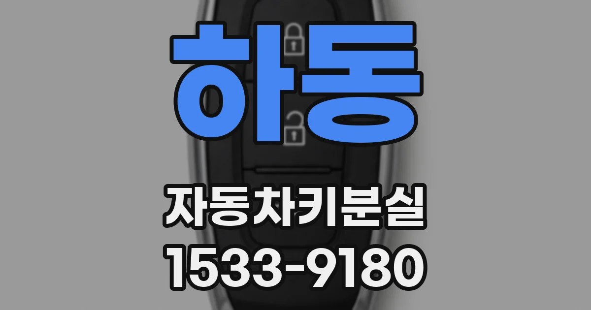 하동 자동차키분실