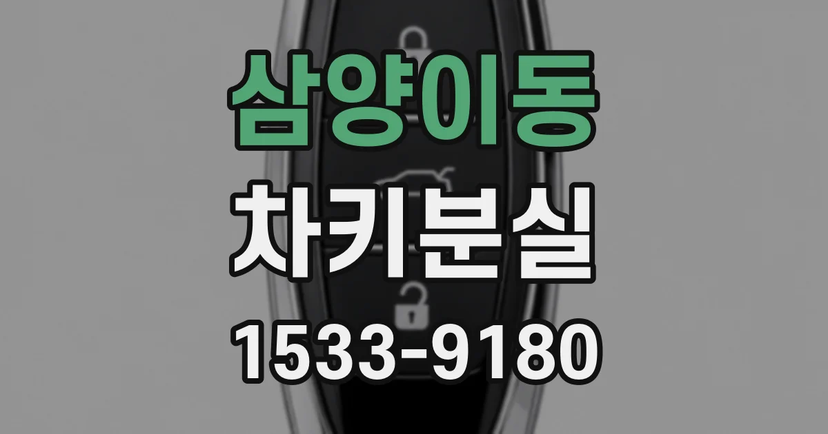 삼양이동 차키분실