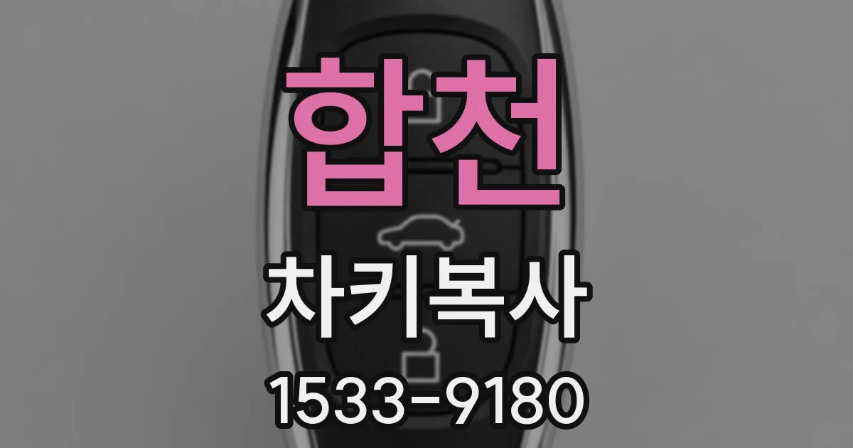 합천 차키복사