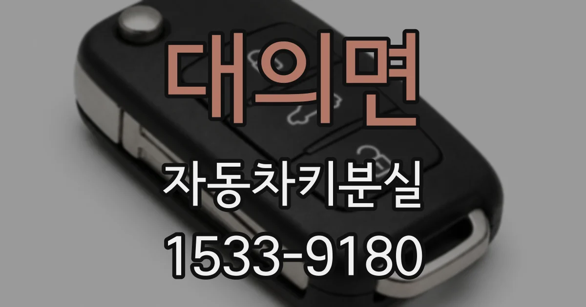 대의면 자동차키분실