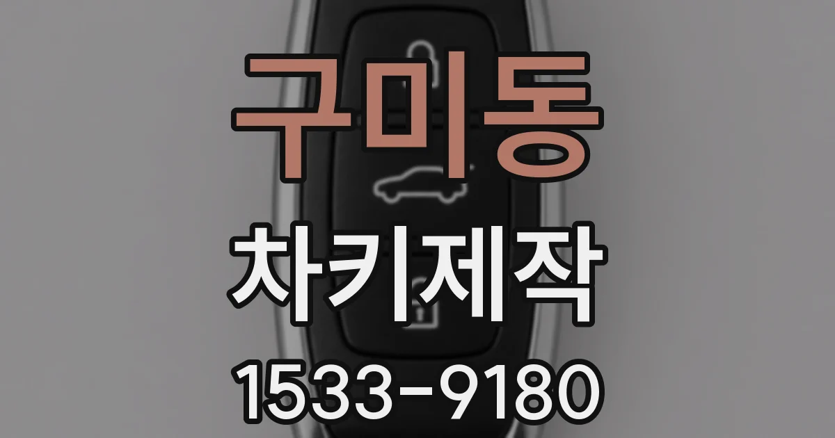 구미동 차키제작
