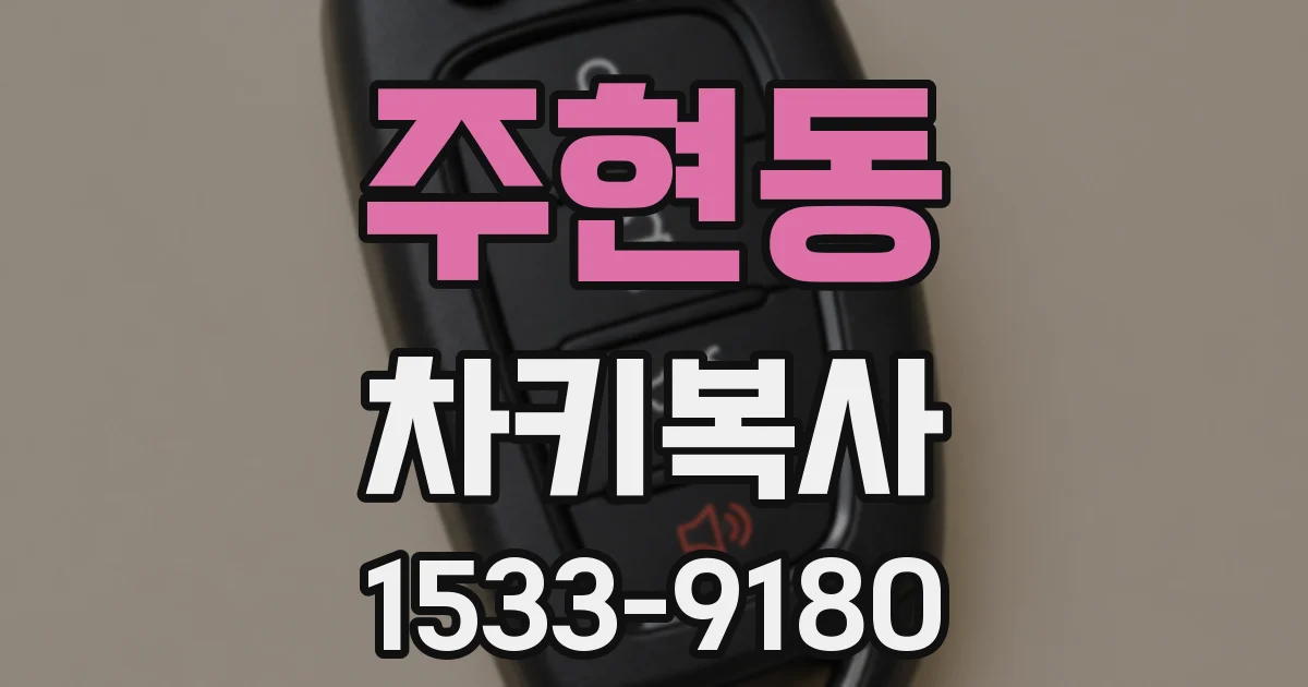 주현동 차키복사