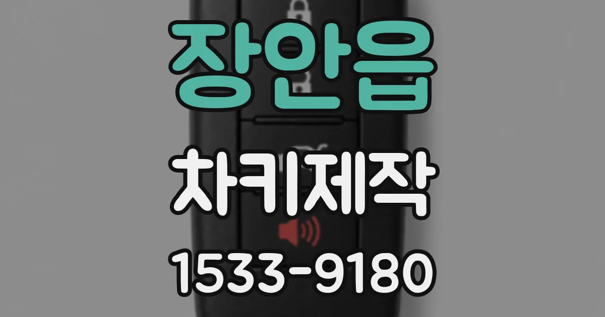 장안읍 차키제작