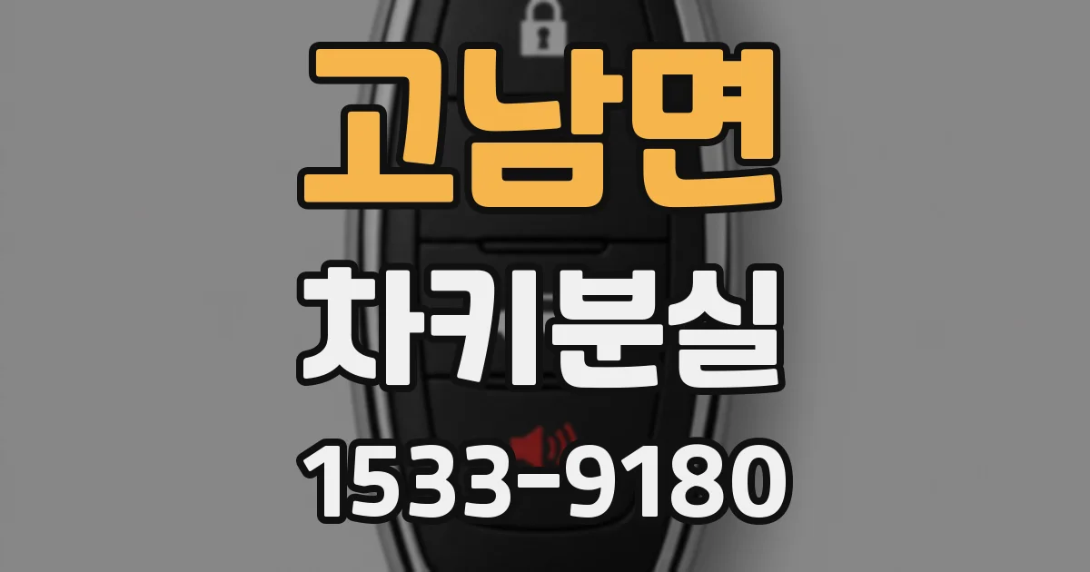 고남면 차키분실