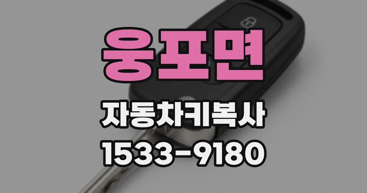웅포면 자동차키복사