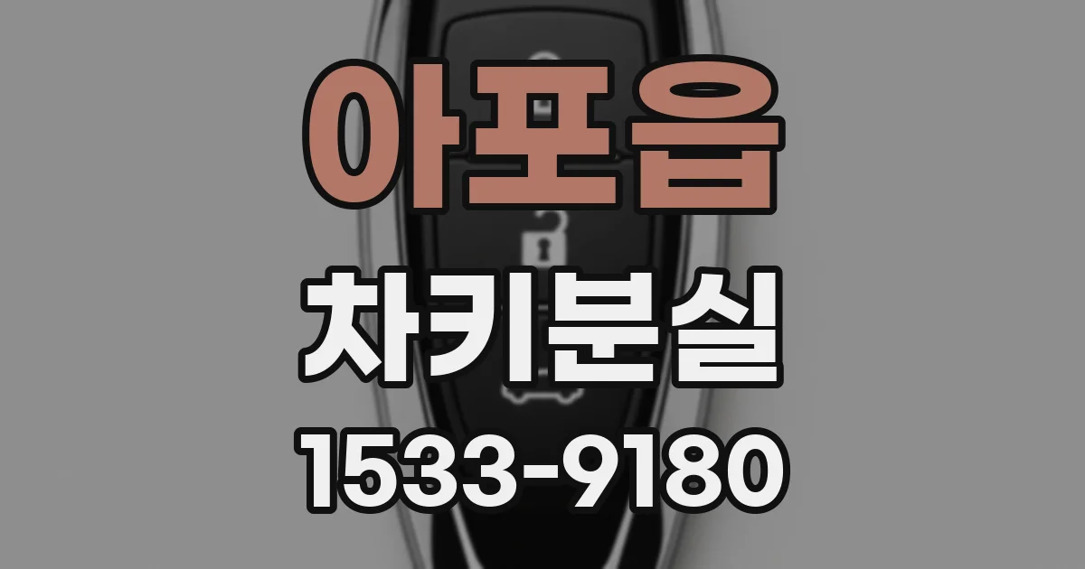아포읍 차키분실